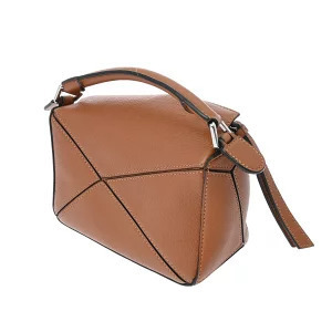 Loewe Leather Tan Handbag Puzzle Bag Calf